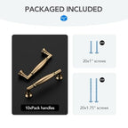 HOME EDIT Champagne Bronze Cabinet Handles 3-1/2 Inch Pulls 10 Pack - color: Champagne Bronze, size: 3-1/2 inches Hole Center