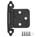 30 Pack 15 Pair Black Cabinet Hinges, 1/2" Overlay Semi-Concealed Hinges - color: Black, size: 1/2" Overlay