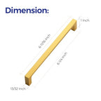 Ravinte Brushed Brass Solid Pulls Cabinet Handles 6-1/4 Inch 5 Pack - size: 6-1/4 Inch Hole Center