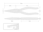 TEKTON 8 Inch Long Nose Pliers | PGF10008 - [Old Version] - color: Serrated Jaw, size: 8 Inch Straight