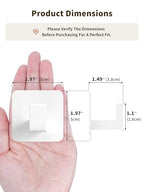 GWAAZXGZ Square Self Adhesive Towel Hooks - 2 Pack White Metal Hooks - color: White, size: 2 Pack