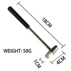 Dual Head Small Hammer, 7 Inches, Plastic Head and Metal Head, Black Plastic Grip, Double face Jewelry Mallet, Mini Hammer for Watch, Tuning, Woodworking, Toys, DIY, Leather, Instruments - style: 18CM -BLACK HANDLE-2PACKS