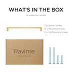 Ravinte Brushed Brass Solid Pulls Cabinet Handles 10 Inch 5 Pack - size: 10 Inch Hole Center