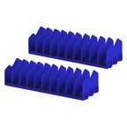 Pliers Organizer 2‑Pack, Expandable 20‑Slot Tool Rack - color: blue