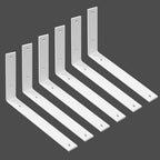 Shelf Bracket 8 Pack 10" Lx6 H 5mm Thick Heavy Duty White L Brackets - color: White-8pack, size: 10"Lx6"Wx1.5"W