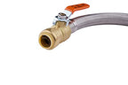 1piece EFIELD 24"L 3/4"Push-fit Valve Flexible Water Heater Connector - size: 24 Inch, style: 3/4''x3/4''