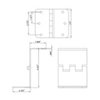 3.5 Inch Swing Clear Offset Door Hinge (1/4" Radius, Satin Nickel) - color: Satin Nickel, size: 1/4" Radius