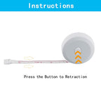 Tape Measure,60 Inch Soft Measuring Tape for Body Fabric Sewing - color: White