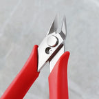 IGAN Wire Flush Cutters (Pack of 5), Precision Jewelry Making Cutting Pliers, Micro Wire Cutter, Red - size: Pack 5