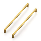 Ravinte Brushed Brass Solid Pulls Cabinet Handles 10 Inch 5 Pack - size: 10 Inch Hole Center