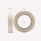 Lichamp Masking Tape 1 inch, 2 Pack General Purpose Beige Masking Tape White Masking Paper, 1 inch x 55 Yards x 2 Rolls (110 Total Yards) - size: 2 Rolls x 0.94 inch x 55 Yards