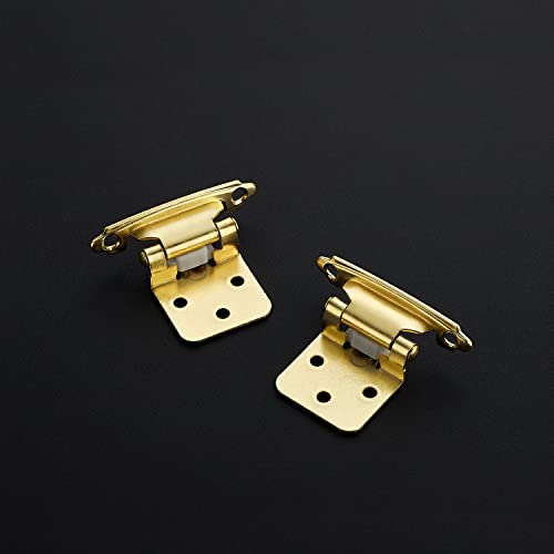 Ravinte Gold Cabinet Hinges, 1/2 Inch Overlay, 60 Pack (30 Pairs) - color: Gold