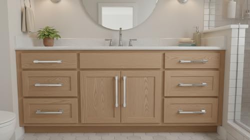 Alzassbg Polished Chrome Cabinet Pulls and Handles 10 Pack, AL3061CP - color: Polished Chrome, size: 5" Hole Center