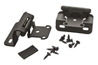 Amerock 1 Pair 1/2" Overlay Matte Black Partial Wrap Cabinet Hinge - color: Matte Black, size: 1/2 Inch (13 mm) Overlay