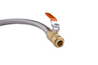 1piece EFIELD 24"L 3/4"Push-fit Valve Flexible Water Heater Connector - size: 24 Inch, style: 3/4''x3/4''