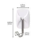 MOVELYST White Wall Hooks for Hanging, 32 Hooks+40 Strips, Value Pack (S) - size: Small, style: White-32+40