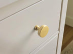 Goo-Ki 6 Pack Brushed Brass Cabinet Knobs Kitchen Drawer Knob Zinc Alloy Solid Hardware - Modern Single Hole/Screw Bar Cabinet Pulls Handles - color: Brushed Brass, size: 1.2 Inches