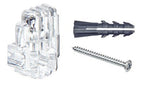 CRL 1/8" Clear Mirror Clip, Screw and Anchor Set - Package - 7AWSA