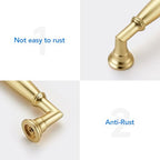HOME EDIT Brushed Gold Cabinet Handles 3 Inch Pulls 10 Pack - color: Brushed Gold, size: 3 inches Hole Center