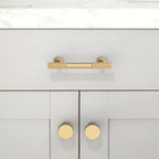 10 Pack Brushed Gold Cabinet Pulls 3 Inch(76mm) Kitchen Cabinet Handles Solid Zinc Alloy Cabinet Hardware Drawer Pulls - color: Brushed Gold, size: 3" Hole Center