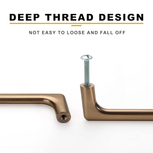 Asidrama 6 Pack 3.75 Inch(96mm) Champagne Bronze Cabinet Pulls Cabinet Handles Cupboard Handles Kitchen Cabinet Hardware for Cupboard Drawer Pulls - color: Champagne Bronze, size: 3.75" Hole Center, style: 6 Pack