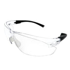 UV Protective Safety Glasses for Men/Women fit Sport/Work, Yard work, Lawn mowing, Ride, Shoot, ANSI Z87.1 Rated, Fog/Scratch Resistant Wrap-around Lens, Nose Pad Adjustable Black Temples