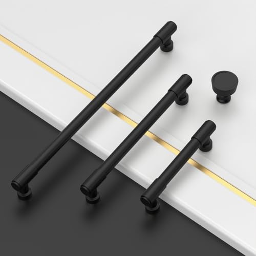 Asidrama Matte Black Kitchen Cabinet Pulls,3.75 Inch,10 Pack - color: Matte Black, size: 3.75" Hole Center