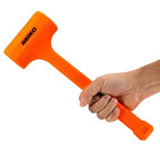 NEIKO 02842A Dead Blow Hammer, 0.5 Pounds, Neon Orange Deadblow Hammers, Mallet, Spark and Rebound Resistant, Unibody Molded, Soft Blow Rubber, Checkered Grip, Steel Shot and Core - size: 0.5 Pound, style: Dead Blow