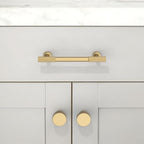 10 Pack Brushed Gold Cabinet Pulls 3.75 Inch(96mm) Kitchen Cabinet Handles Solid Zinc Alloy Cabinet Hardware Drawer Pulls - color: Brushed Gold, size: 3.75" Hole Center