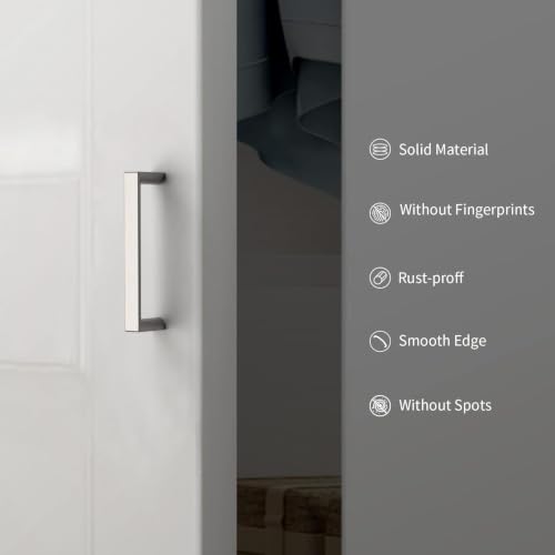 20 Pack 3.75 Inch Brushed Nickel Cabinet Pulls, Kitchen Hardware - color: Brushed Satin Nickel, size: 3.75"/96MM Hole Center, style: 20 Pack