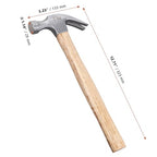 LEXININ 6 Pcs 16oz Claw Hammer, Carpenter Hammer with Wood Handle for Nail Removal Home Use
