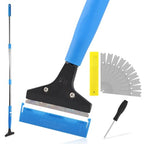Heavy Duty Floor Scraper, 4" Wide Razor Blade with 48" Long Handle