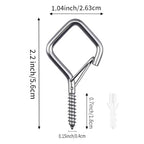 18 Pcs 304 Stainless Steel Ceiling Hooks for Plants & Lights - size: 18PCS