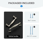 HOME EDIT Brushed Nickel Cabinet Handles 3 Inch Pulls 10 Pack - color: Brushed Nickel, size: 3 inches Hole Center