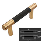12 Pack 3 Inch 76 mm Bronze and Black Knurled Cabinet Handles Cabinet Pulls Aluminum Handles Pulls Oxidation Finish with Diamond Pattern pulls - color: Bronze and Black, size: 3 Inch