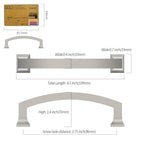 Amerdeco 10 Pack Brushed Satin Nickel 3.75 Inch(96mm) Hole Centers Kitchen Cabinet Pulls Cabinet Hardware Kitchen Handles for Cabinets Cupboard Handles Drawer Pulls ZH0009 - color: Brushed Satin Nickel, size: 3.75" hole center