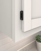 Amerock 1 Pair 1/4" Overlay Matte Black Partial Wrap Cabinet Hinge - color: Matte Black, size: 1/4 Inch (6 mm) Overlay