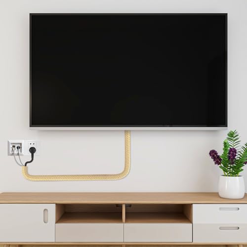 Cable Management Sleeve, Split Design, 10FT - 1 Inch, Beige - color: Beige, size: 1"-10ft