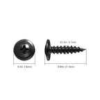 Wensilon（500 pcs）#4×3/4" Phillips Truss Head Wood Screws Black Galvanizing Quick Metal Self Tapping. - color: Black, size: #4×3/4"
