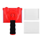 Handheld Paint Edger Tool with 2 Pads, 360° Rotating Trim Applicator