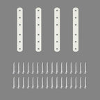 Alise Flat Bracket,6-1/5in White Mending Plate Flat Brace for Wood Shelves - color: White, size: 6-1/5 Inch