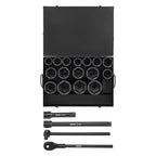 VEVOR 1 in Drive Impact Socket Set, 21 Piece, SAE (1-5/8" to 3-1/8") - size: 1" 21 PCS