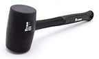 Titan 63232 32oz Rubber Mallet, Non-marking Double-faced Solid Head, 15" Shock Absorbing Fiberglass Handle with Textured Grip - style: 32oz Black