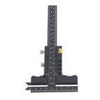 Fine Tuning T Shaped Woodworking Ruler, Aluminum Alloy Marking Gauge Scribing Tool for Precision Woodworking