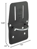 Klein Tools 5456 Leather Hammer Holder with Slotted Connection and Metal Ring - color: Black, size: Pack of 1
