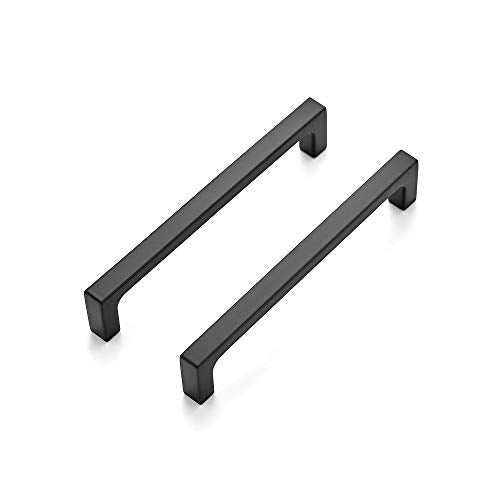 Ravinte Matte Black Square & Solid Cabinet Handles,5 Inch,15 Pack - size: 5 Inch Hole Center