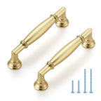 HOME EDIT Brushed Gold Cabinet Handles 3 Inch Pulls 10 Pack - color: Brushed Gold, size: 3 inches Hole Center