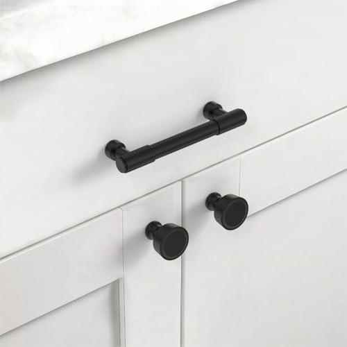 Asidrama Matte Black Kitchen Cabinet Pulls,3.75 Inch,10 Pack - color: Matte Black, size: 3.75" Hole Center