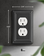 DEWENWILS Metal Duplex Wallplates, Black Finish Outlet Covers - color: Black, size: 1 Duplex 4PK