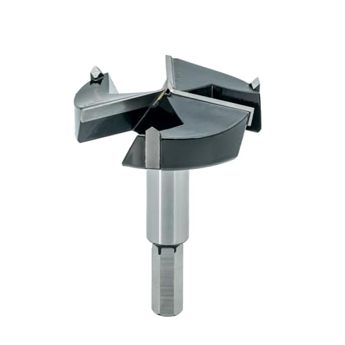Forstner Drill Bit 1 Inch, Triple-Flute Carbide Tipped Forstner Bit for Hard Wood, Soft Wood, Veneered Plywood, Plastic, Drilling Hole Saw Woodworking Hinge Cutter Tool - style: 1 Inch